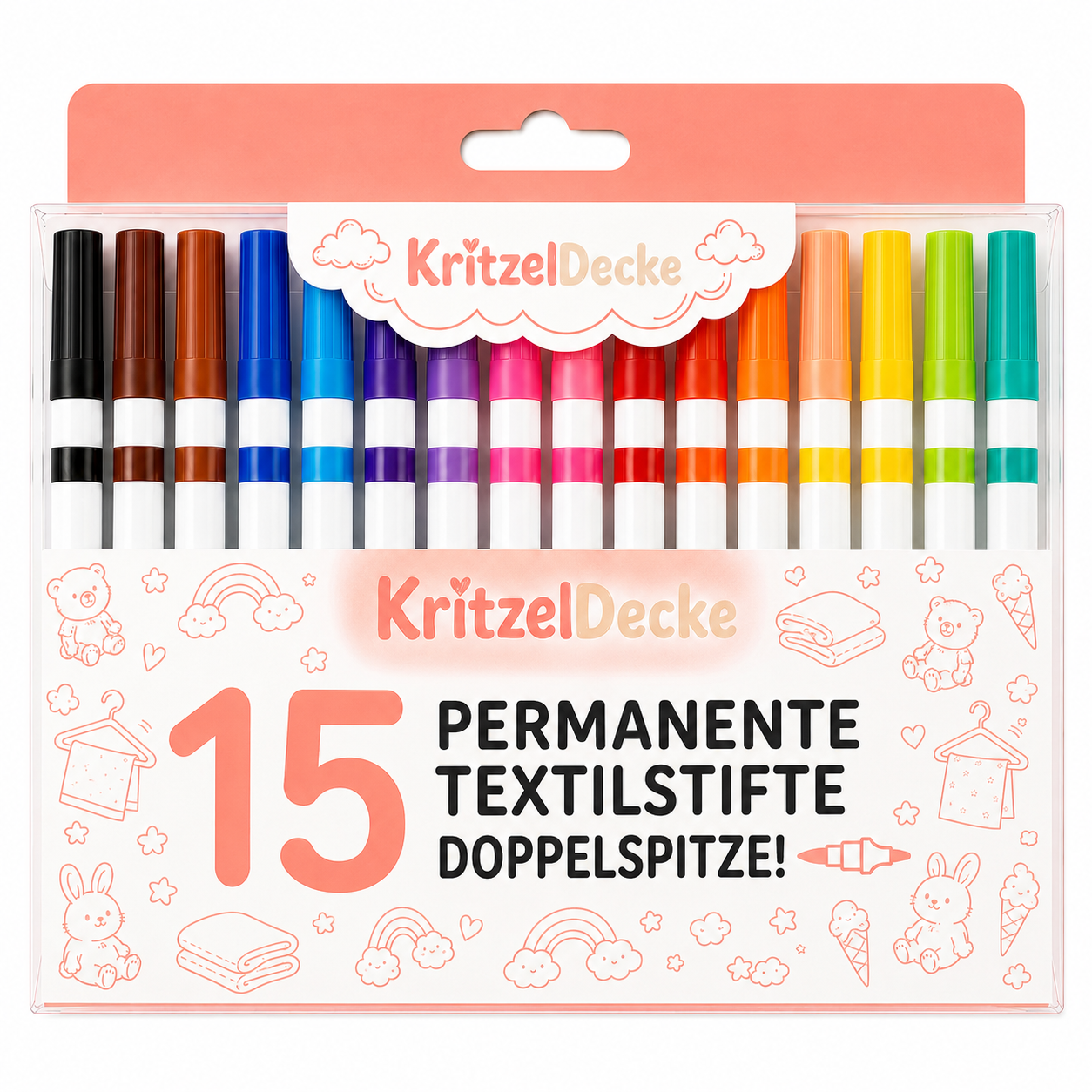 15 Permanente Textilstifte